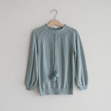 Mes Kids Des Fleurs :: Sweater With Pompom Sky Blue