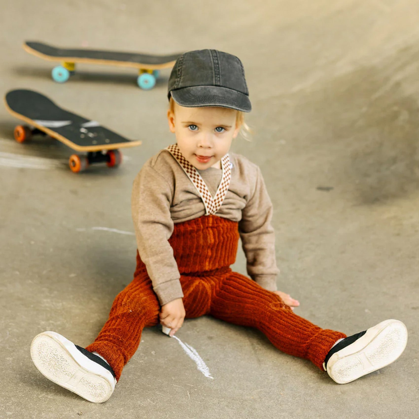 Silly Silas Granny Teddy Footless (무발) Cotton Tights Cinnamon Check The Front Shop