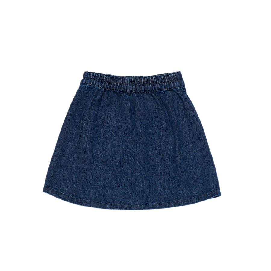 The New Society :: Florencia Skirt Dark Blue Denim