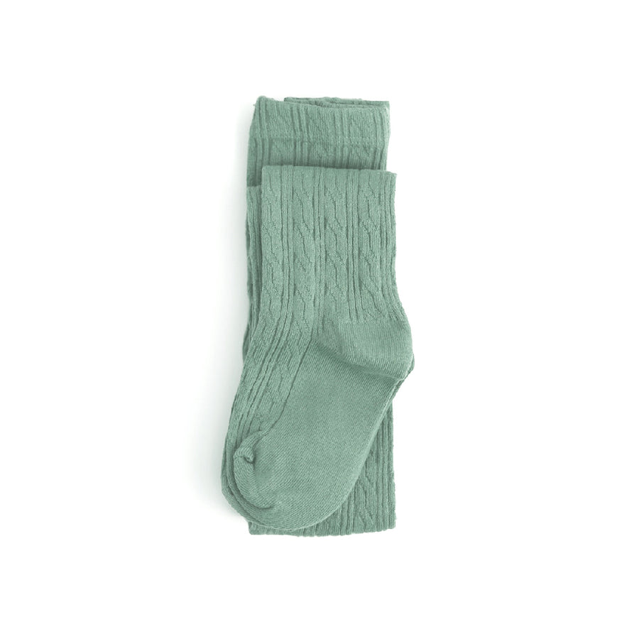 Little Stocking Co :: Spearmint Cable Knit Tights
