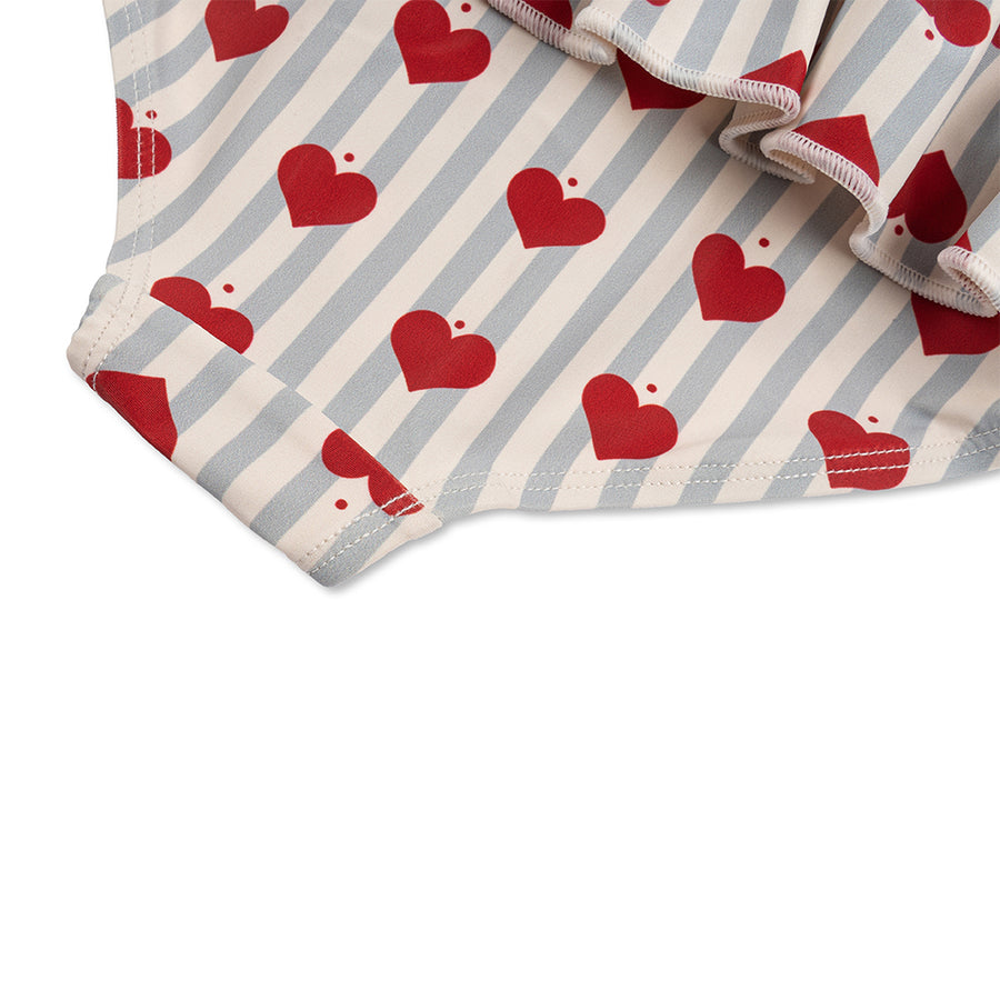 Konges Sloejd :: Float Swimsuit Frill Amour Blue Stripe