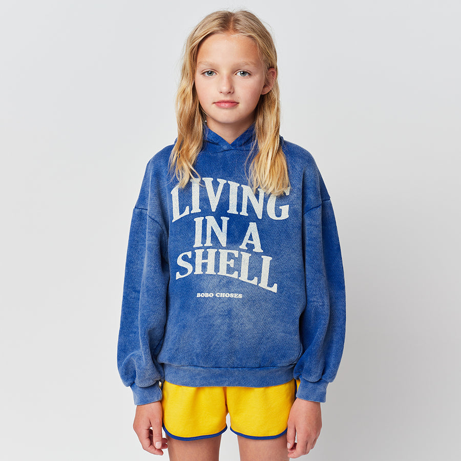 Bobo Choses :: Living In A Shell Hoodie Blue