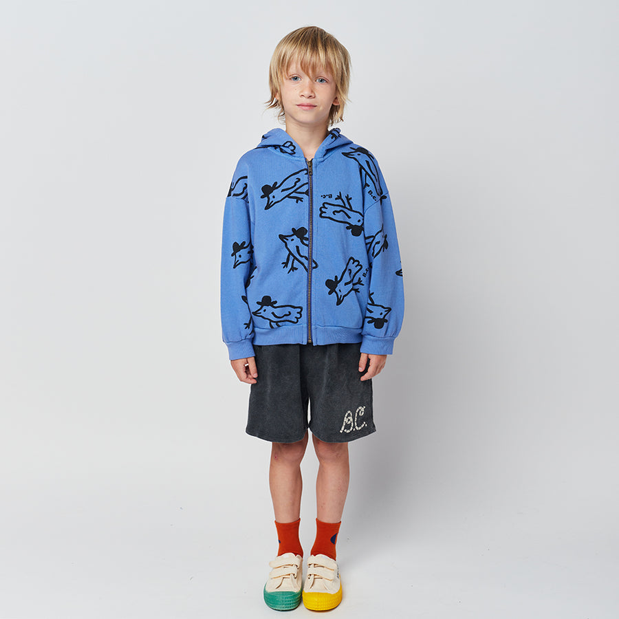 Bobo Choses :: Mr. Birdie Zipped Sweatshirt Navy Blue