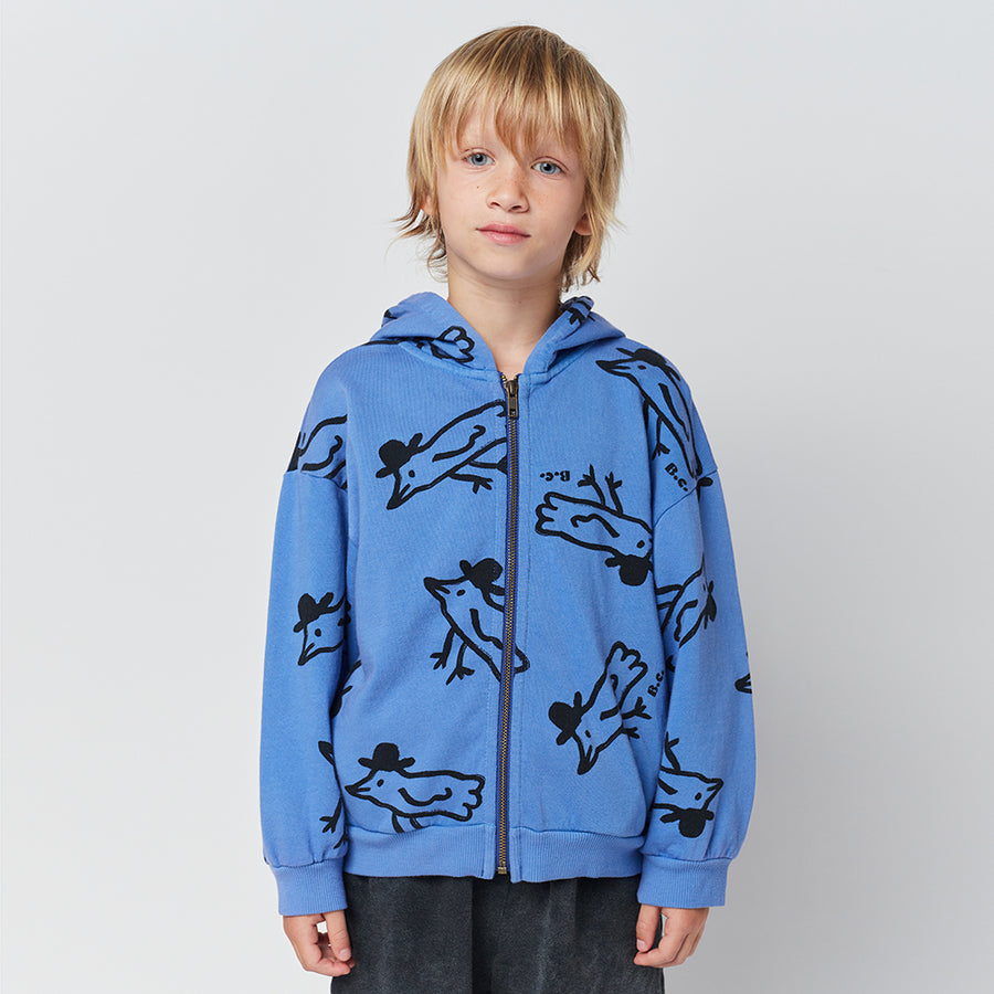 Bobo Choses :: Mr. Birdie Zipped Sweatshirt Navy Blue