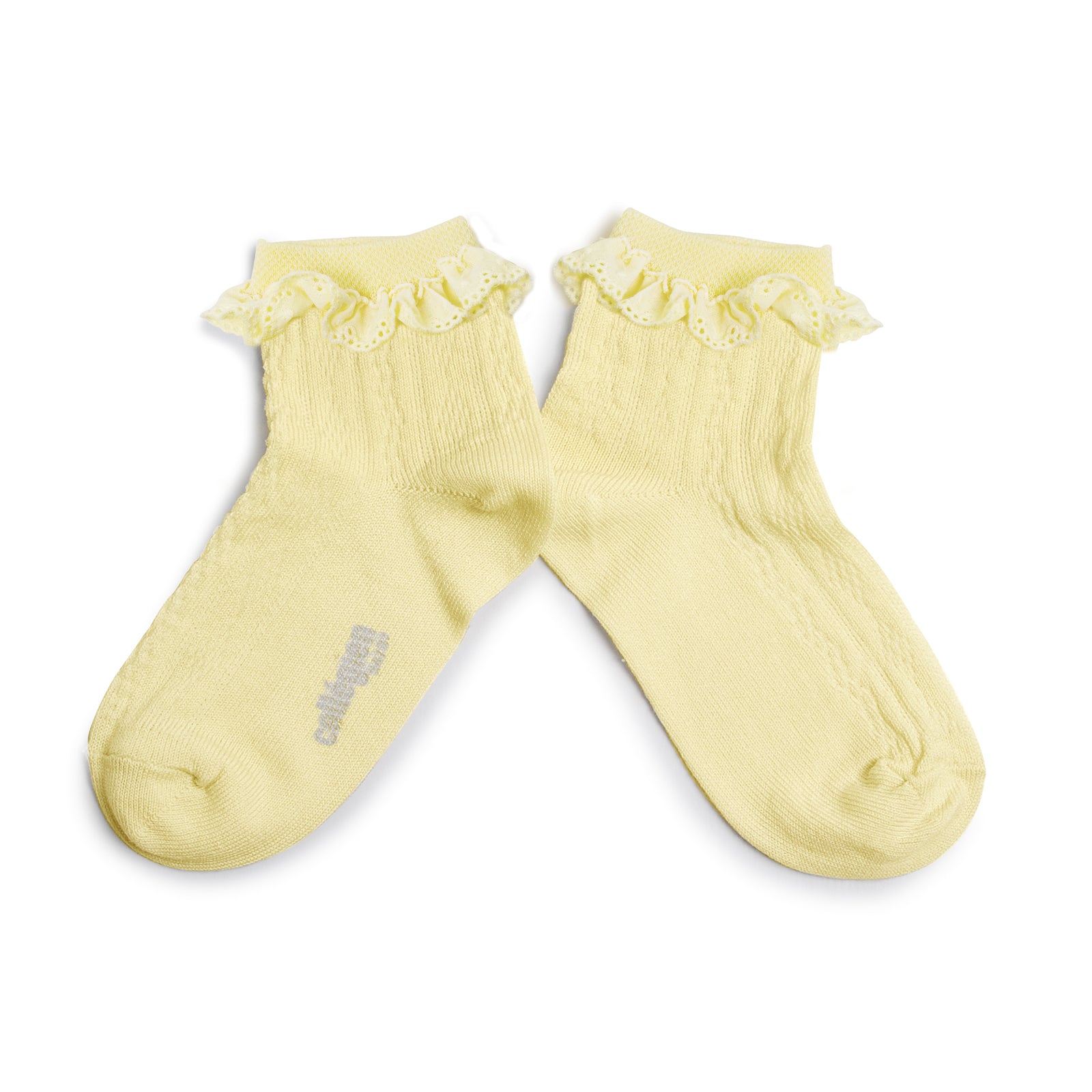 Collegien :: Lightweight Pointelle Socks With Broderie Anglaise 039