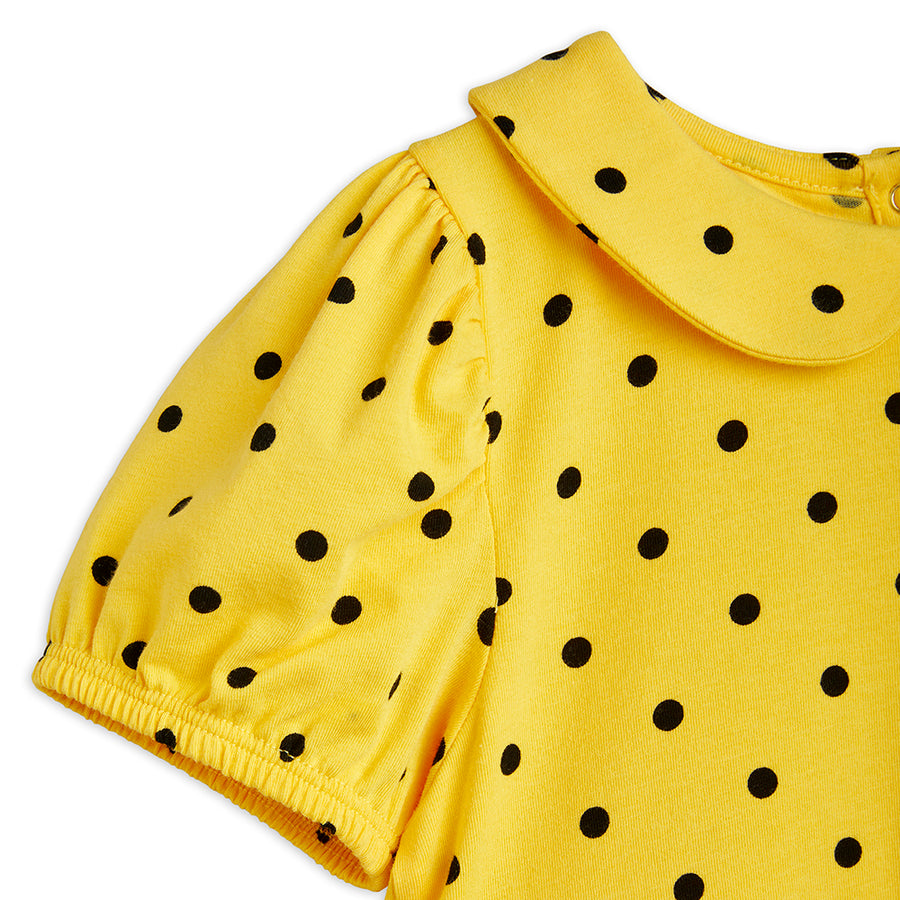 Mini Rodini :: Polka Dot AOP SS Dress Yellow