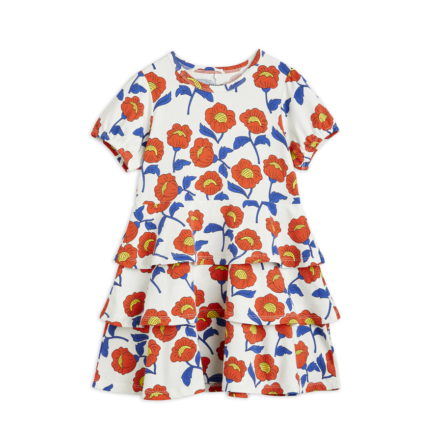 Mini Rodini :: Flower AOP SS Dress Red