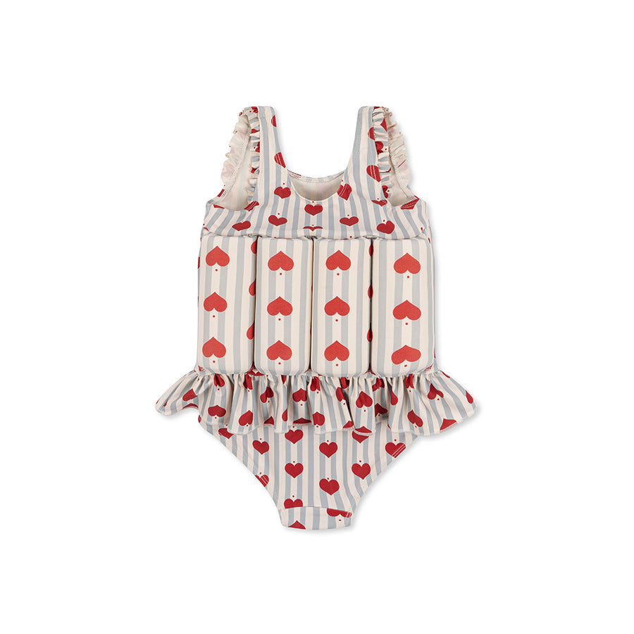 Konges Sloejd :: Float Swimsuit Frill Amour Blue Stripe