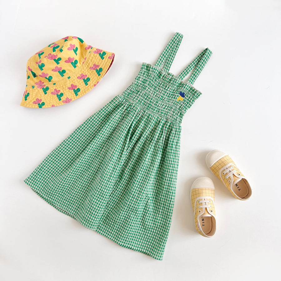 Bobo Choses :: Green Vichy Strap Dress Green