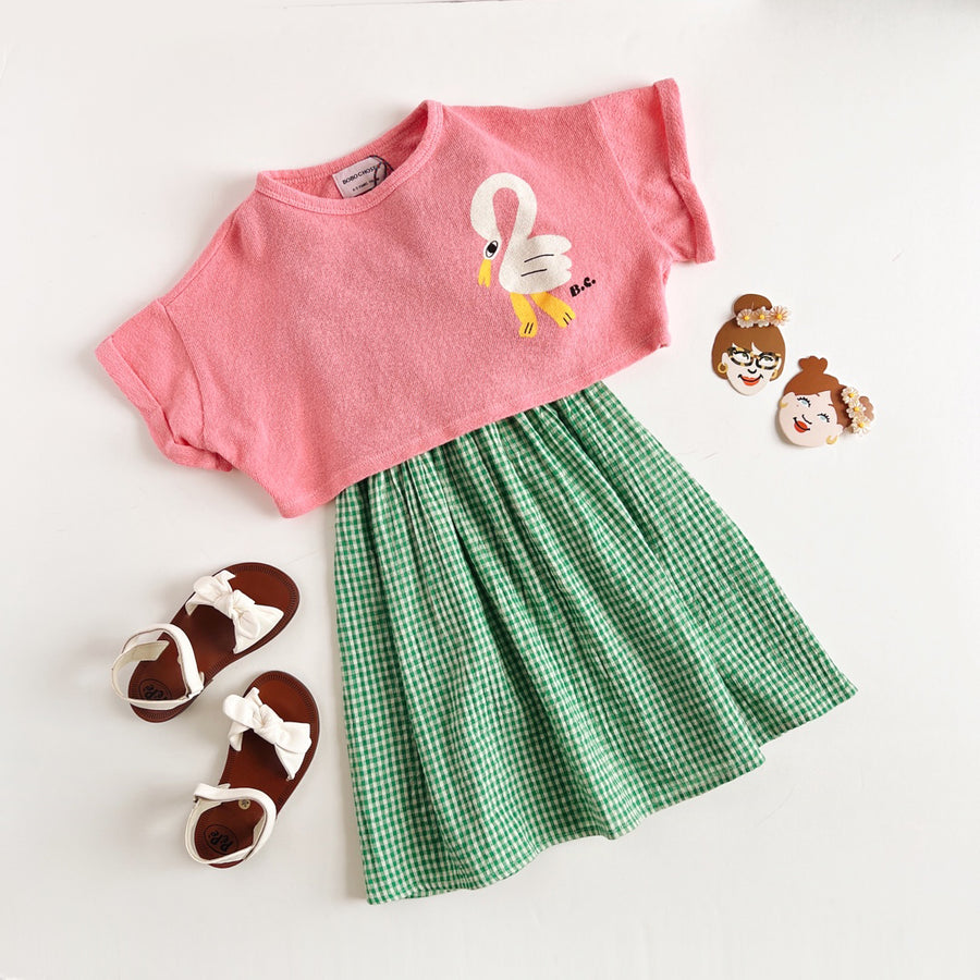 Bobo Choses :: Green Vichy Strap Dress Green
