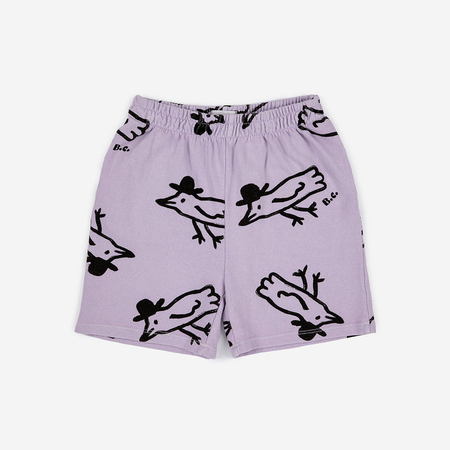 Bobo Choses :: Mr. Birdie All Over Bermuda Shorts Lavender