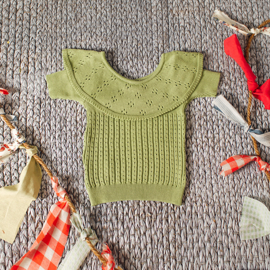 Birinit Petit :: Green Ruffle Sweater