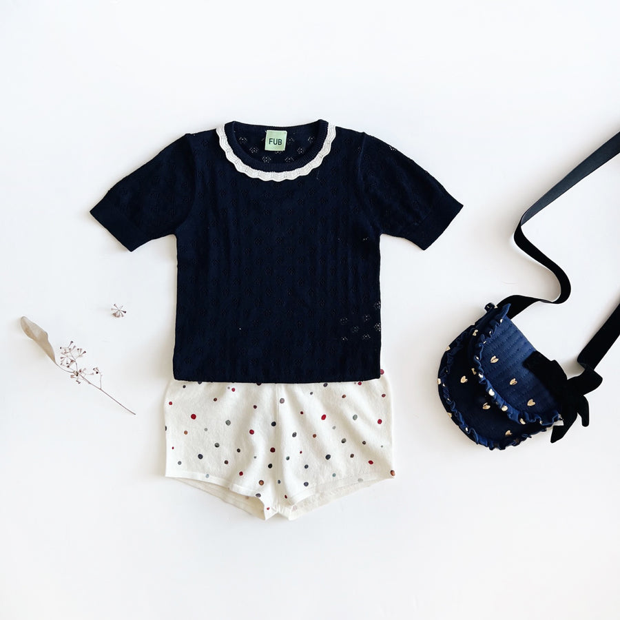 Fub :: Printed Beach Shorts Ecru/Dot