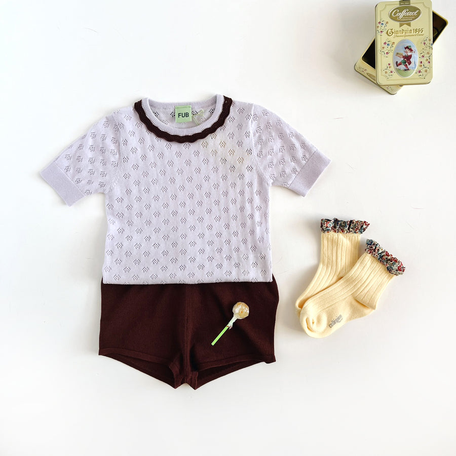Fub :: Pointelle T-Shirt Ametyst