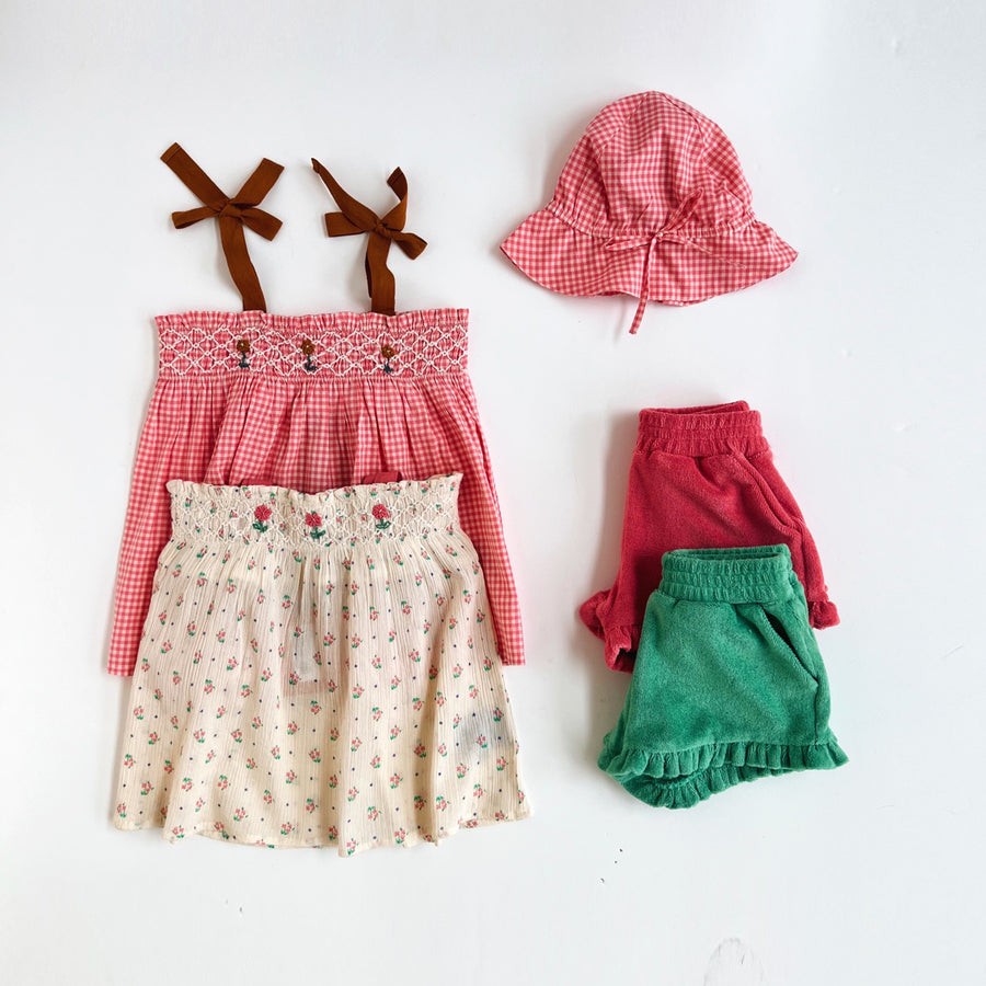 Emile Et Ida :: Pink Gingham Cotton Top