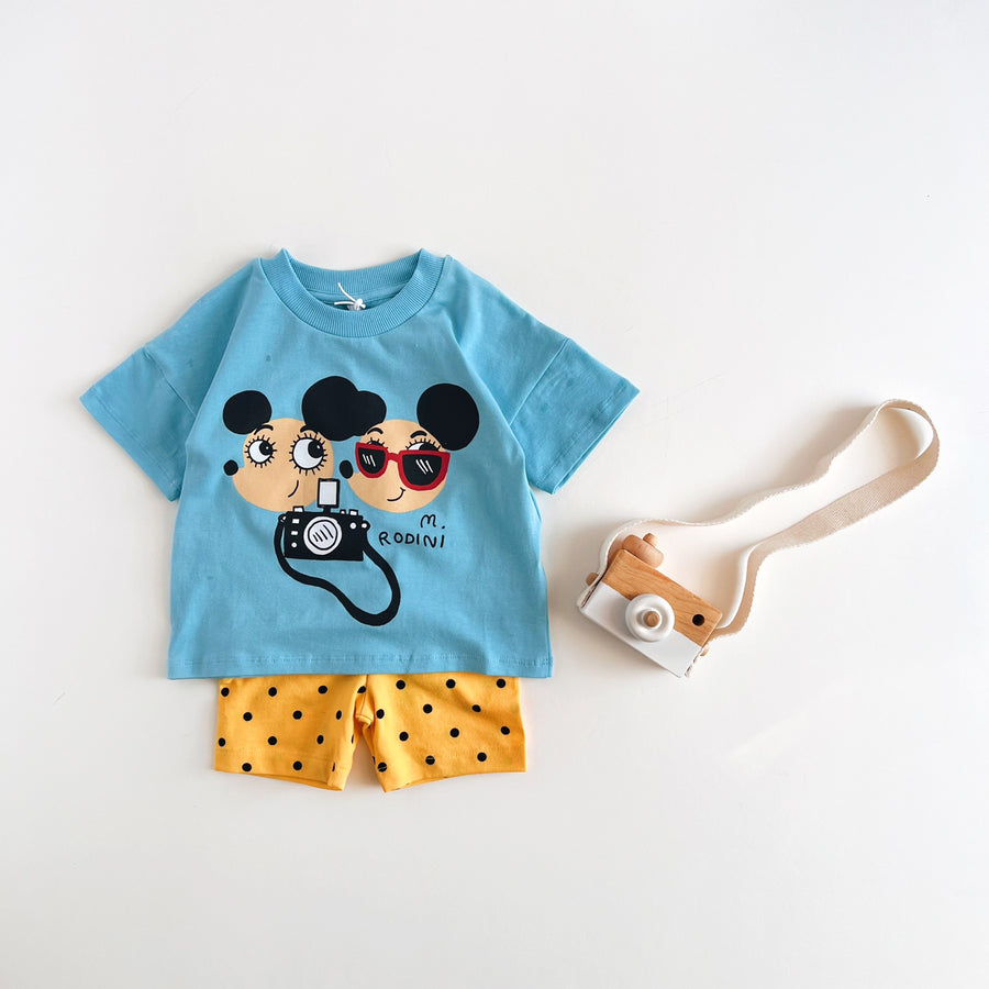 Mini Rodini :: Polka Dot Bike Shorts Yellow