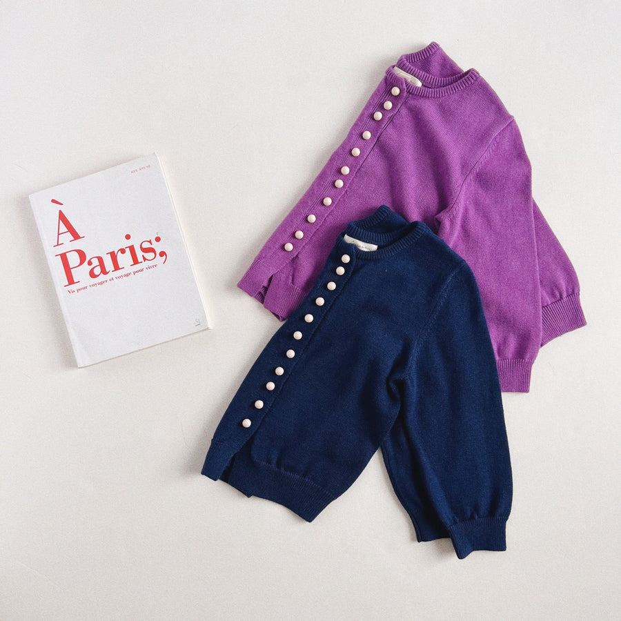 Mes Kids Des Fleurs :: Knitted Sweater Purple