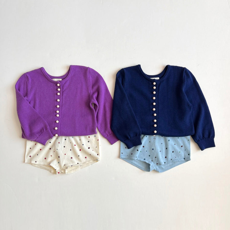 Mes Kids Des Fleurs :: Knitted Sweater Purple