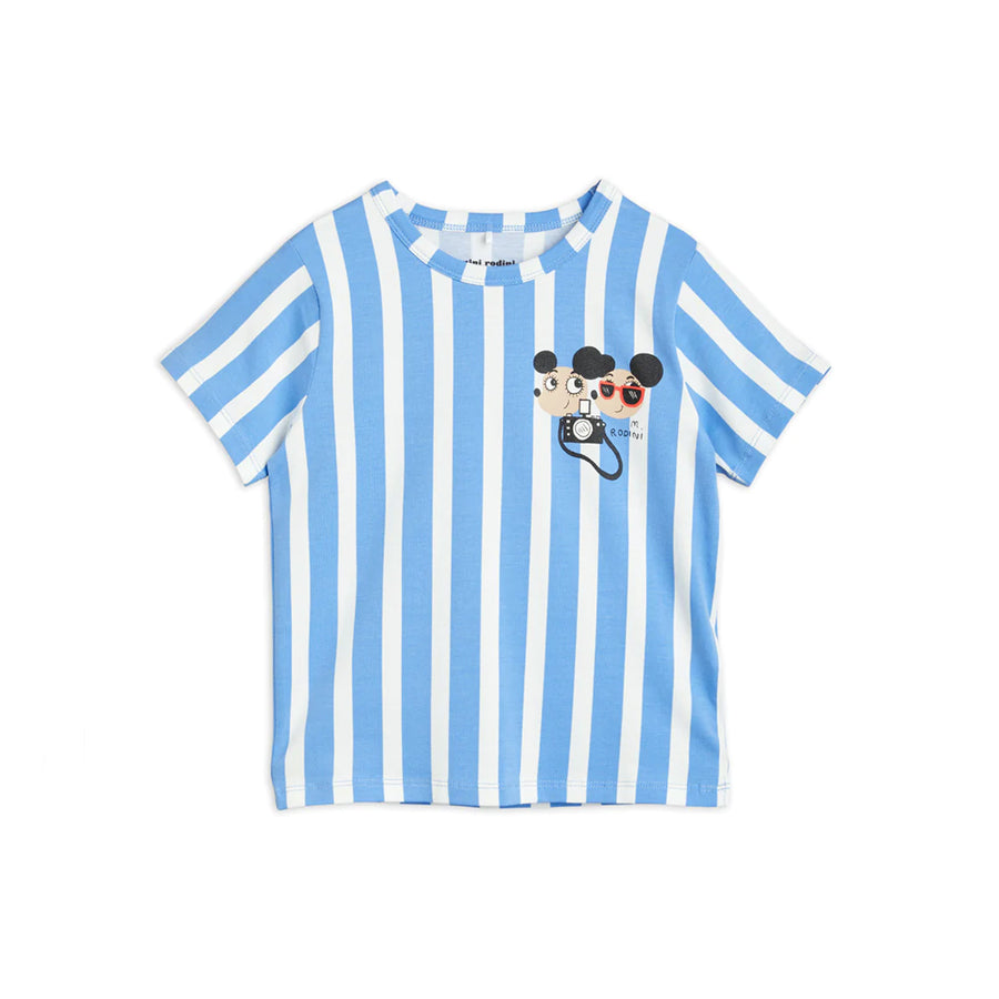Mini Rodini :: Ritzratz Stripe AOP SS Tee Blue