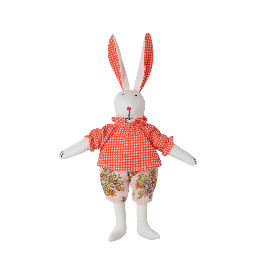 Kidsagogo :: Bunny Small Toy Mini Check Cherry Red/Blossom Pink